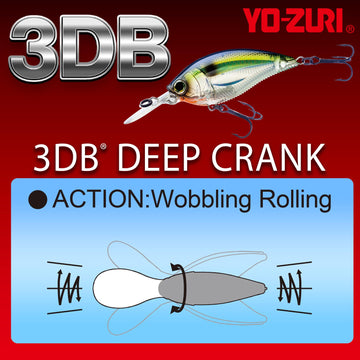 Duel Yo-Zuri 3DB lure prism close-up reveals 3D prism finish and holographic shine