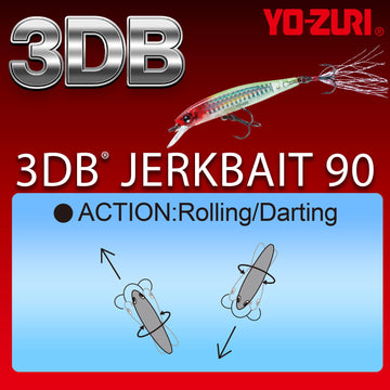 Duel Yo-Zuri 3DB Jerbait holographic tail adds flash and lifelike fin movement