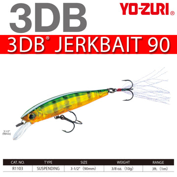 Yo-Zuri 3DB Jerkbait flash effect boosts visibility in murky water