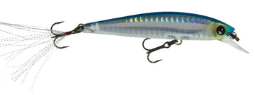 Duel Yo-Zuri 3DB jerkbait Prism Silver Blue showing suspending mid-water action for big bass