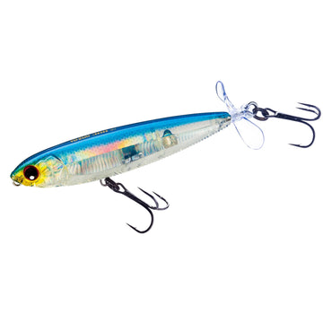 Duel Yo-Zuri 3DB Prop Floating Lure with prism-silver-blue finish attracts bigger bass.