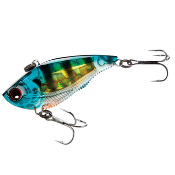 Duel Yo-Zuri 3DB Vibe Prism Bluegill front view shows ribbed belly for lifelike action