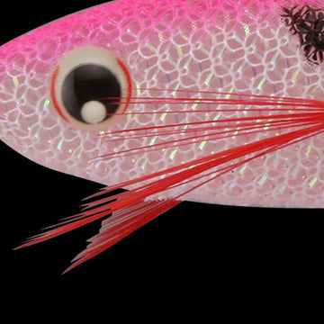 Duel Yo-Zuri Aurora squid jig with balanced, strong hooks