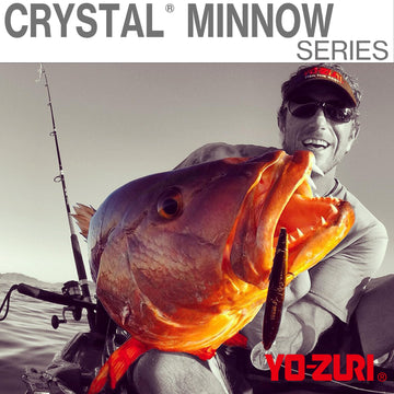Duel Yo-Zuri Crystal Minnow Deep Diver bone hooks close-up with saltwater-grade hardware.