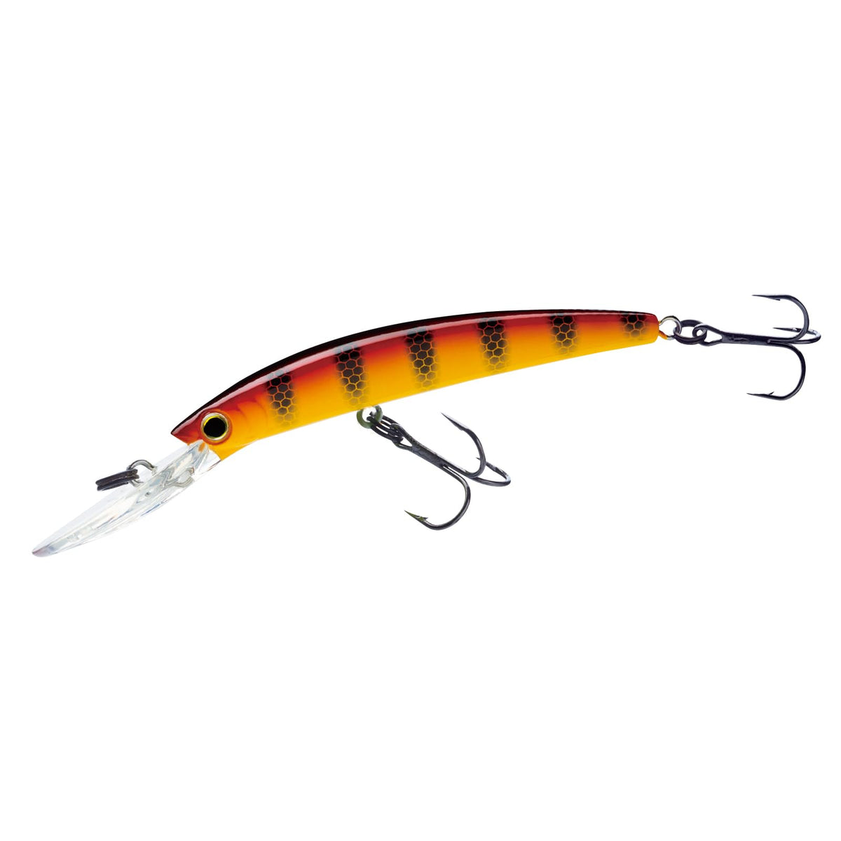 Duel Yo-Zuri Crystal Minnow Deep Diver Walleye 90mm front view for casting and trolling