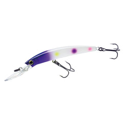 Duel Yo-Zuri Crystal Minnow deep diver in Purple Wonder Bread for walleye trolling