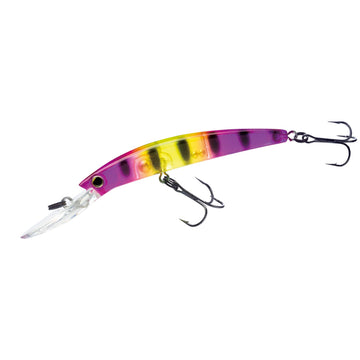 Duel Yo-Zuri Crystal Minnow Deep Diver Walleye side view for deep trolling action.
