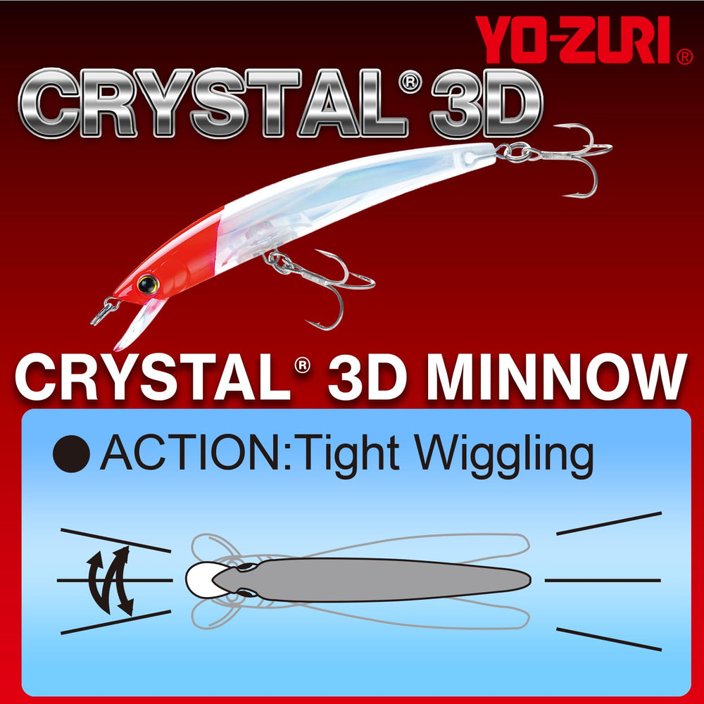 F1146 RBK Crystal 3D Minnow 110mm, Real Bunker color attracts fish.