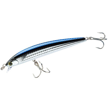 Duel Yo-Zuri Hydro Minnow LC 6in mullet front view showcases detailed paintwork and lifelike profile.