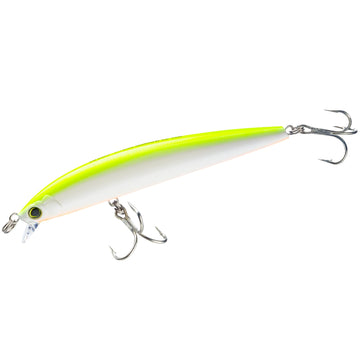 Duel Yo-Zuri Hydro Minnow LC Pearl Chartreuse 170mm side view for long-range casting