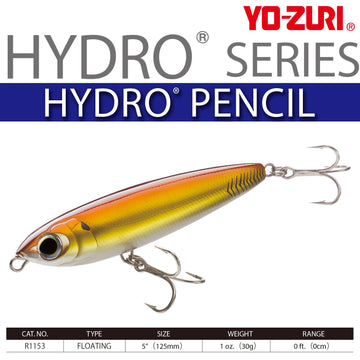 Yo-Zuri Hydro Pencil performing walk-the-dog action to lure trophy fish