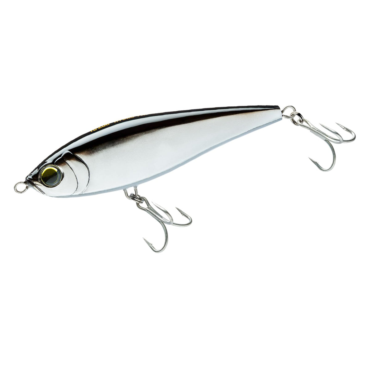 Yo-Zuri Hydro Twitchbait side profile in silver-black for big-game fishing