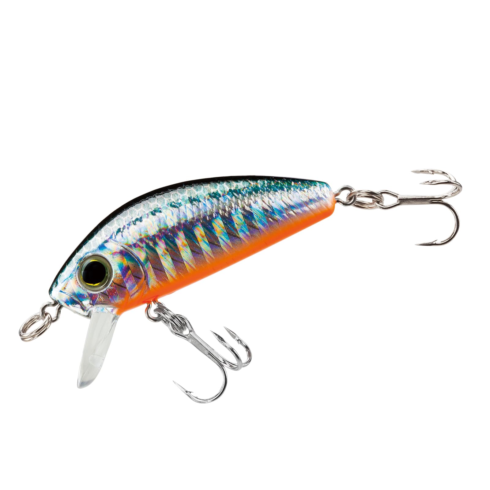 Duel Yo-Zuri L Minnow 66mm green-silver-orange body ideal for suspended fish.
