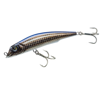 Duel Yo-Zuri Mag Darter ghost black front view shows long cast potential.