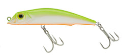 Duel Yo-Zuri Mag Darter inverted face close-up highlighting the darting action.