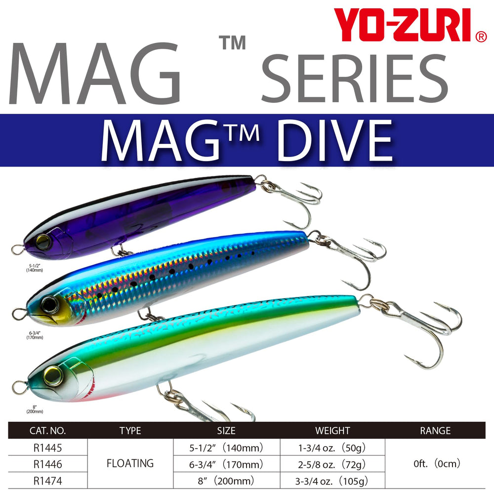 Duel Yo-Zuri MAG Dive F 200mm Sardine swimming view demonstrates lifelike motion for attracting fish