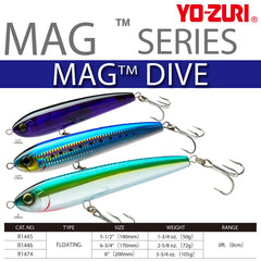 Duel Yo-Zuri MAG Dive F 200mm Sardine swimming view demonstrates lifelike motion for attracting fish