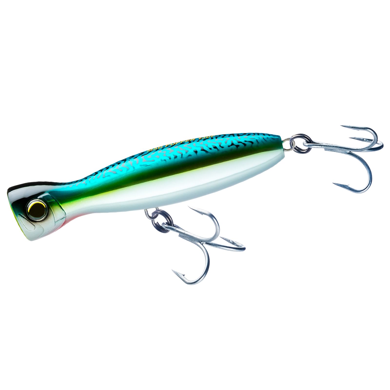 Duel Yo-Zuri Mag Popper F front face attracts bigger topwater strikes.