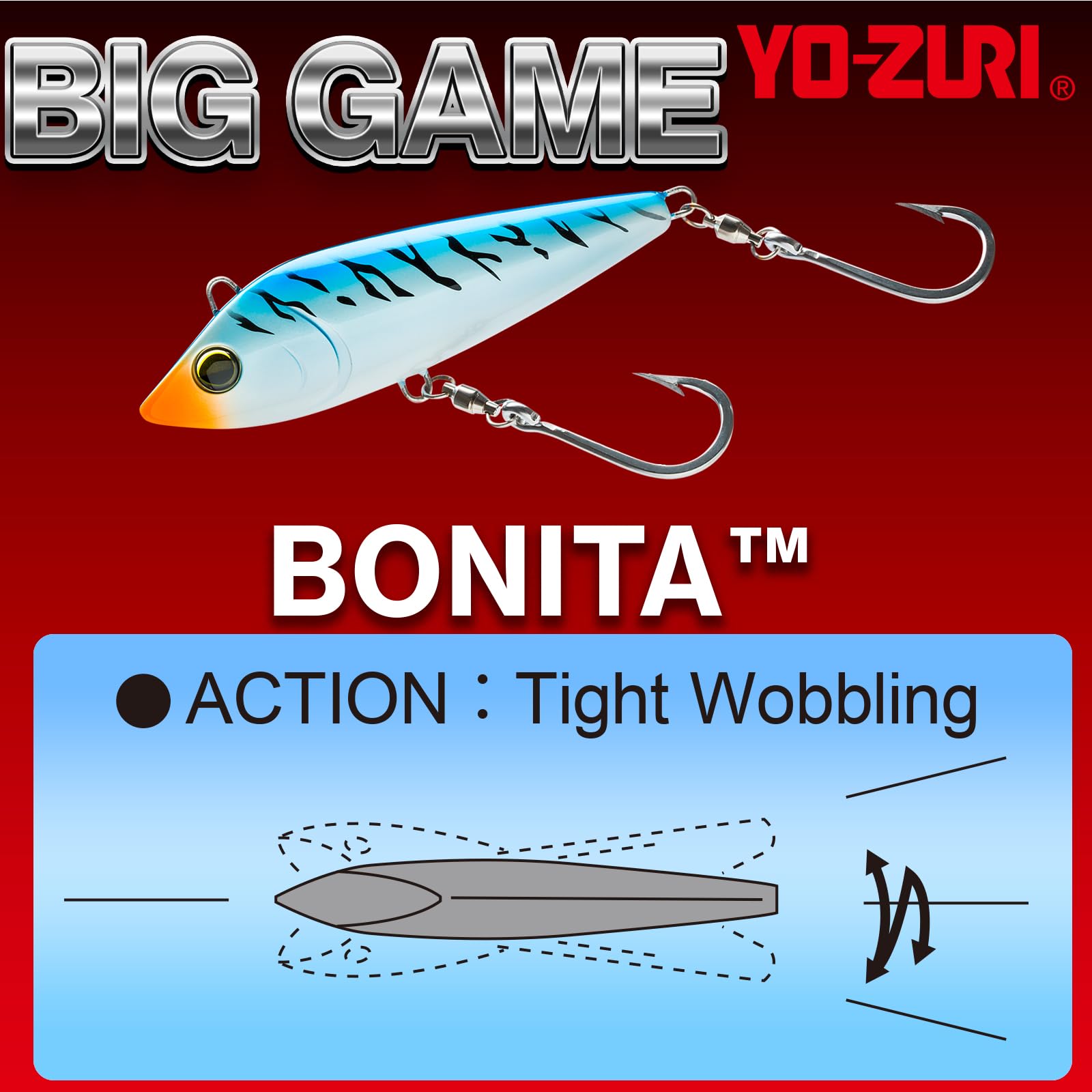 Duel Bonita S 170mm pink lure with stainless hooks and hardware for durability.