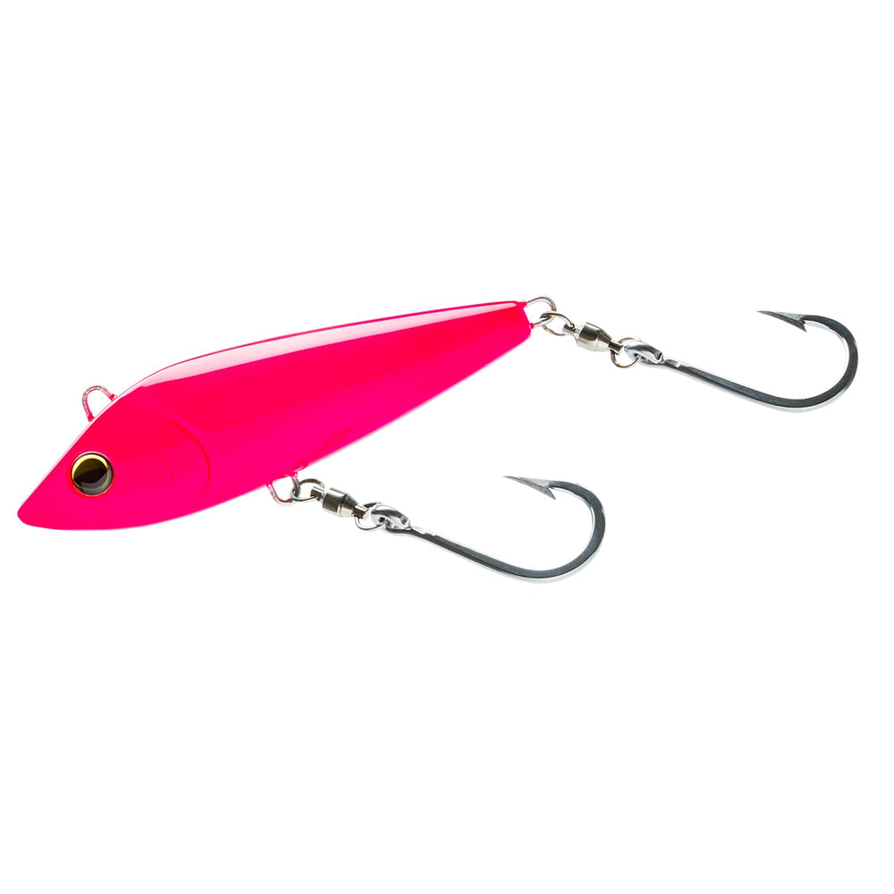 Duel Bonita S 170mm pink lure, top view, color change technology for versatile trolling.