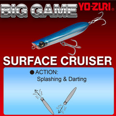 Duel Yo-Zuri R1172-CM power body design optimized for aggressive surface takes