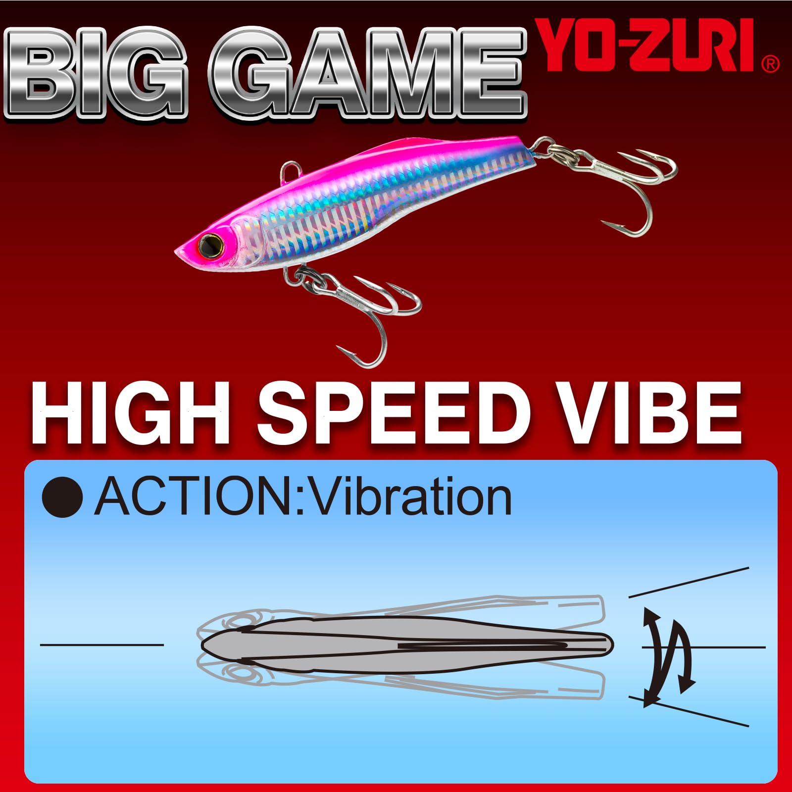Duel Yo-Zuri R1303-CIW color-change technology detail improves lure visibility across conditions.