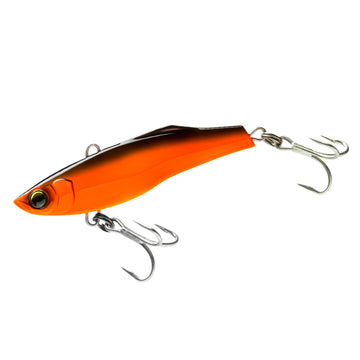 Duel Yo-Zuri R1303-COB high speed vibe orange-black side view shows color fidelity for fast trolling
