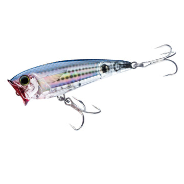 Duel Yo-Zuri R1412-HMT popper front view showing casting action and balance