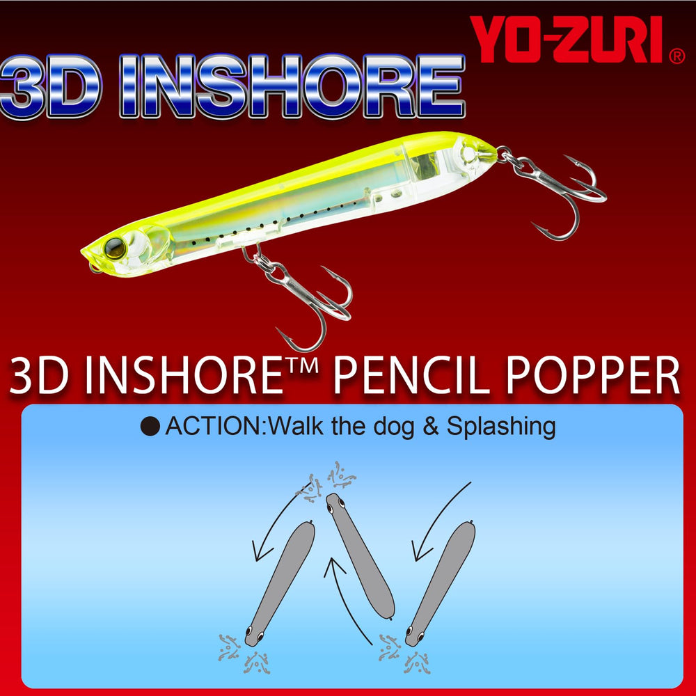 Duel Yo-Zuri R1433-GHIW 3D prism finish resists chipping in saltwater.