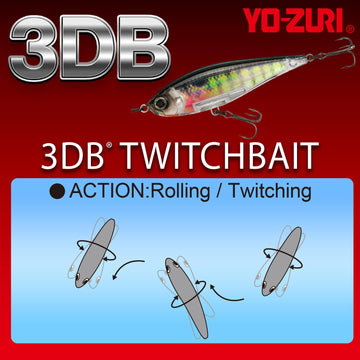 Yo-Zuri R1447 twitch-pause action triggers quick flashes and darting motion.