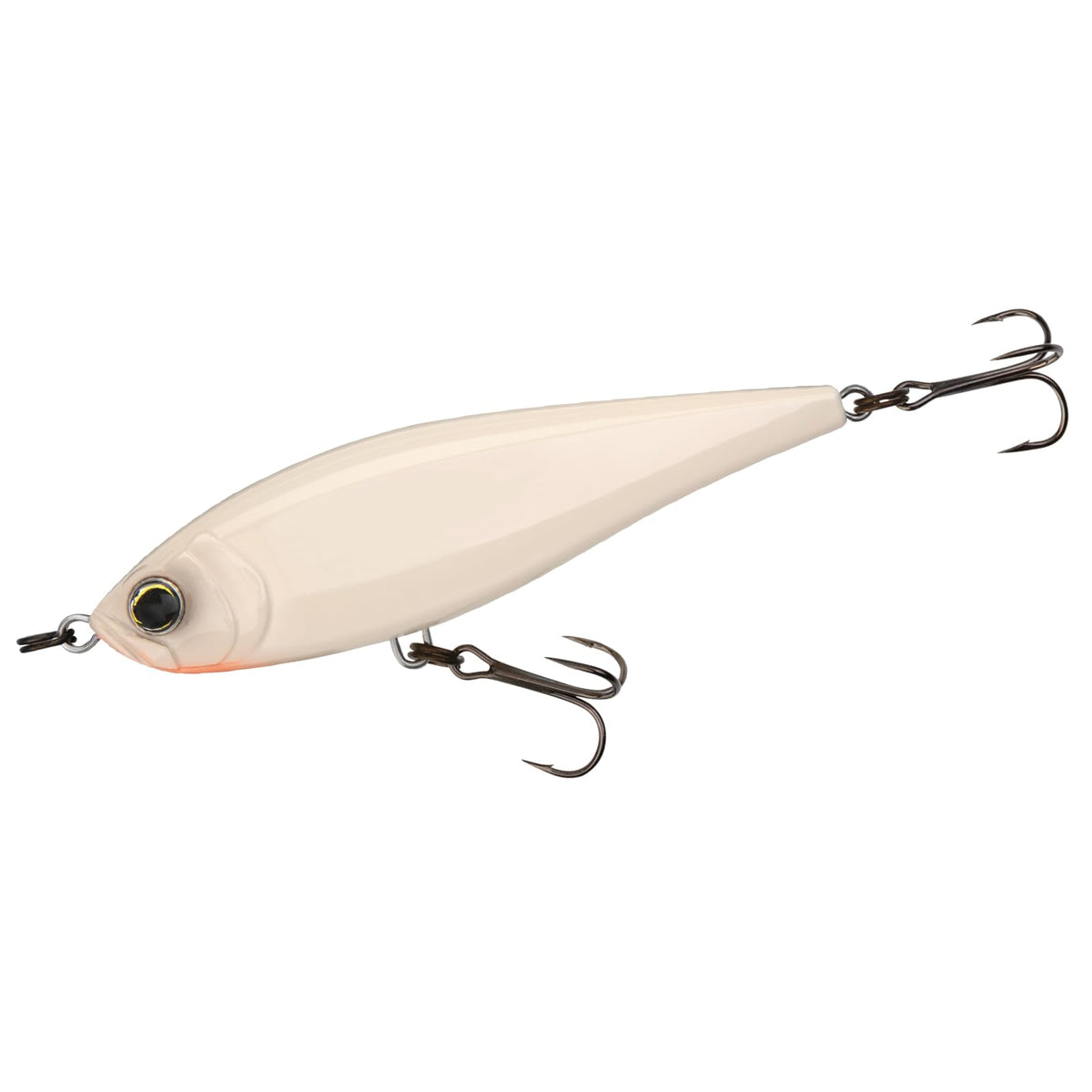 Duel Yo-Zuri R1448-BN 3D Twitchbait bone front view highlights color and depth.