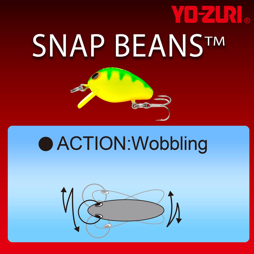 Duel Yo-Zuri Snap Beans S 25mm Crawfish in-water action captures natural movement to entice strikes