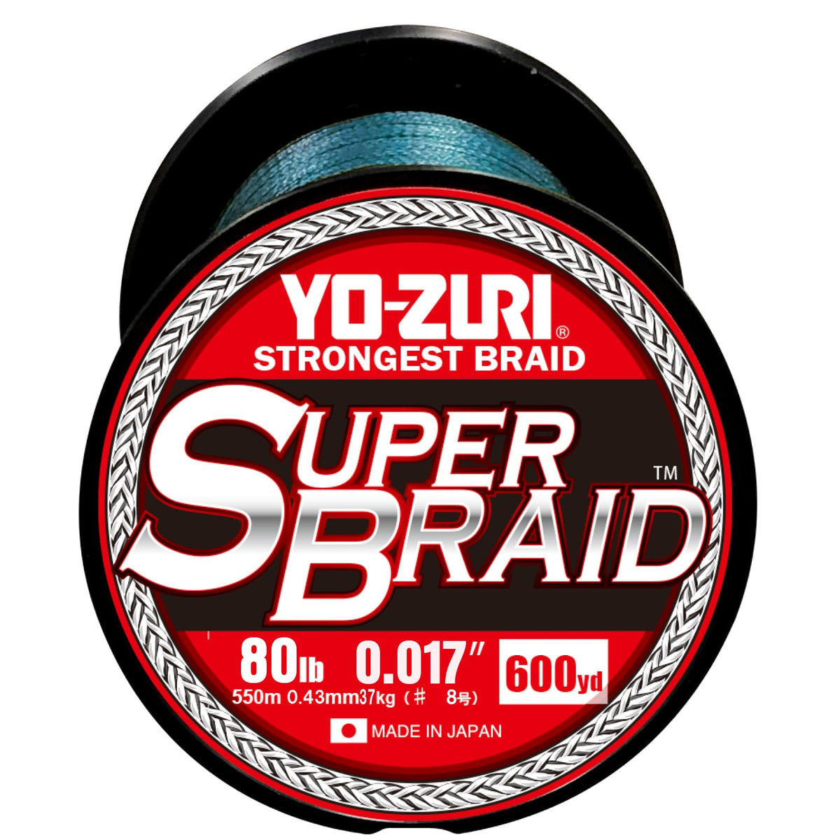 Duel Yo-Zuri Superbraid 600 yd blue 80 lb spool for smooth, strong casting