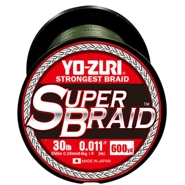 Duel Yo-Zuri Superbraid 600 yd dark green spool enhances stealth casting