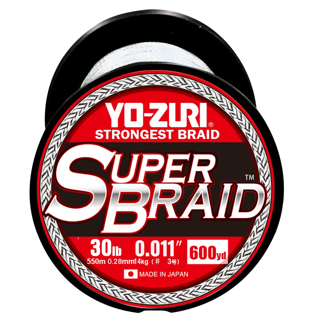 Yo-Zuri Superbraid 600yd white 30lb on spool for smooth casting and stealth line