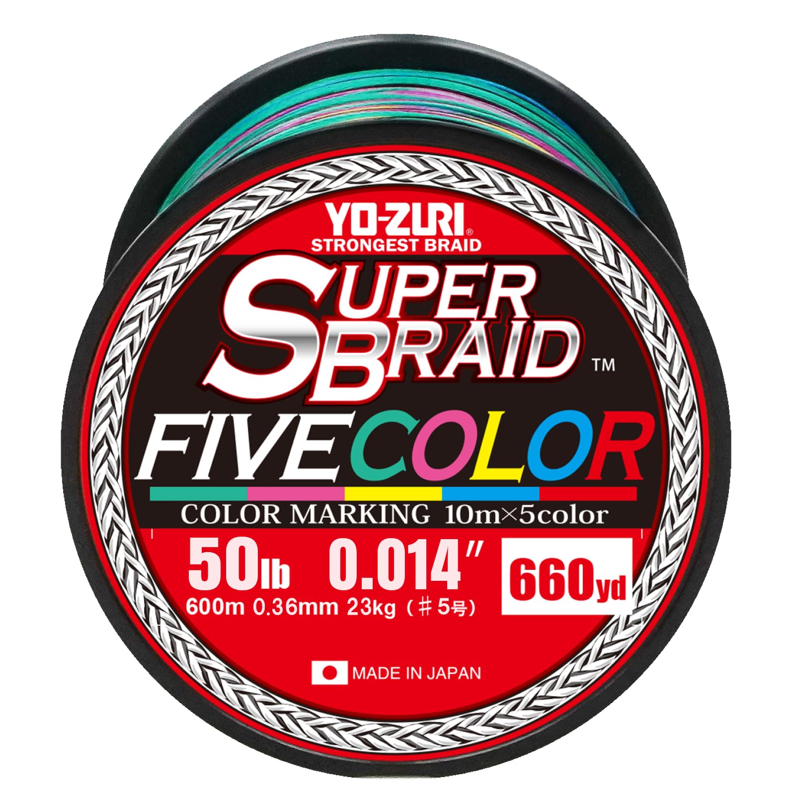 Duel Yo-Zuri Superbraid blue spool demonstrates a smooth, strong line with enhanced abrasion resistance.