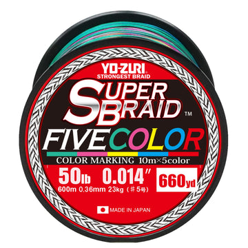 Duel Yo-Zuri Superbraid blue spool demonstrates a smooth, strong line with enhanced abrasion resistance.