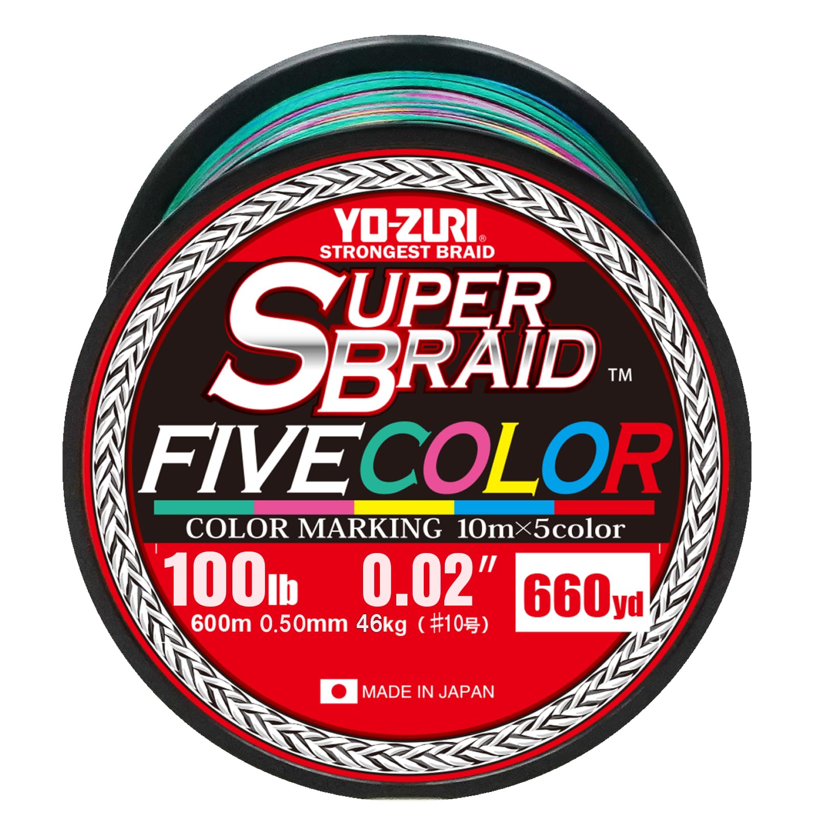 Duel Yo-Zuri Superbraid on a spool, smooth construction for strong casting.