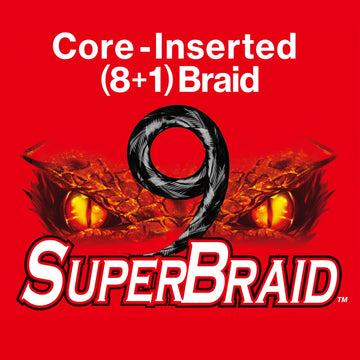 Duel Yo-Zuri SuperBraid 9 texture close-up, micro-pitch coating reduces friction.