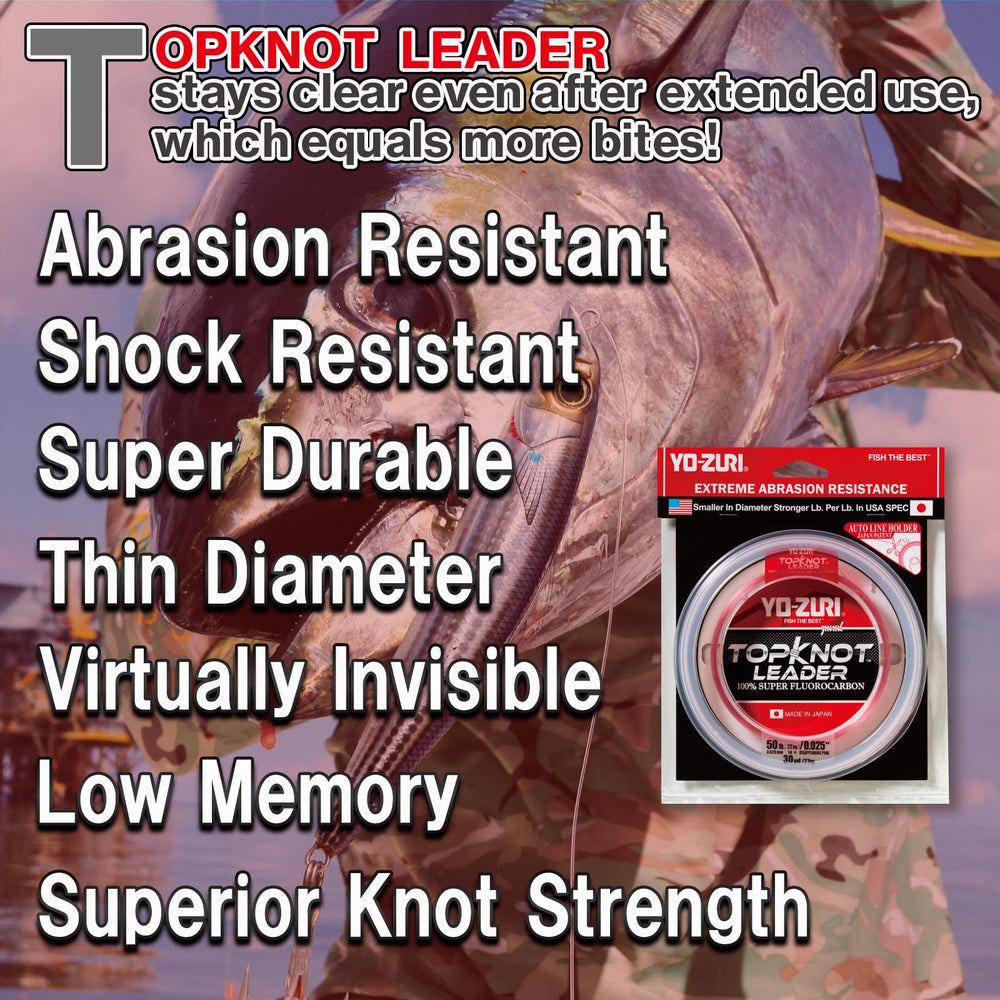 Duel Yo-Zuri Topknot pink sinking leader improves stealth around structure