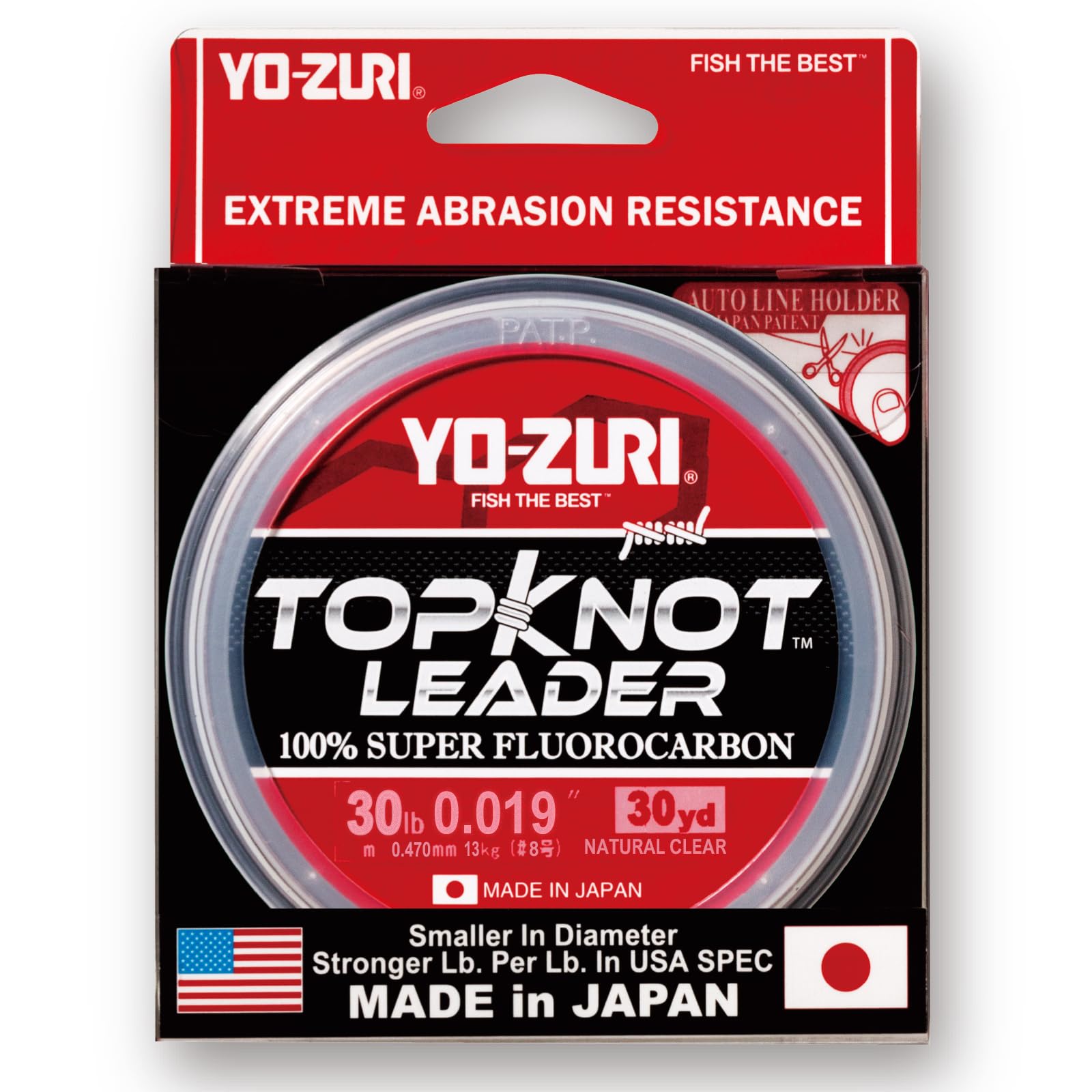 Duel Yo-Zuri Topknot 30yd sinking leader in natural clear for cleaner hits