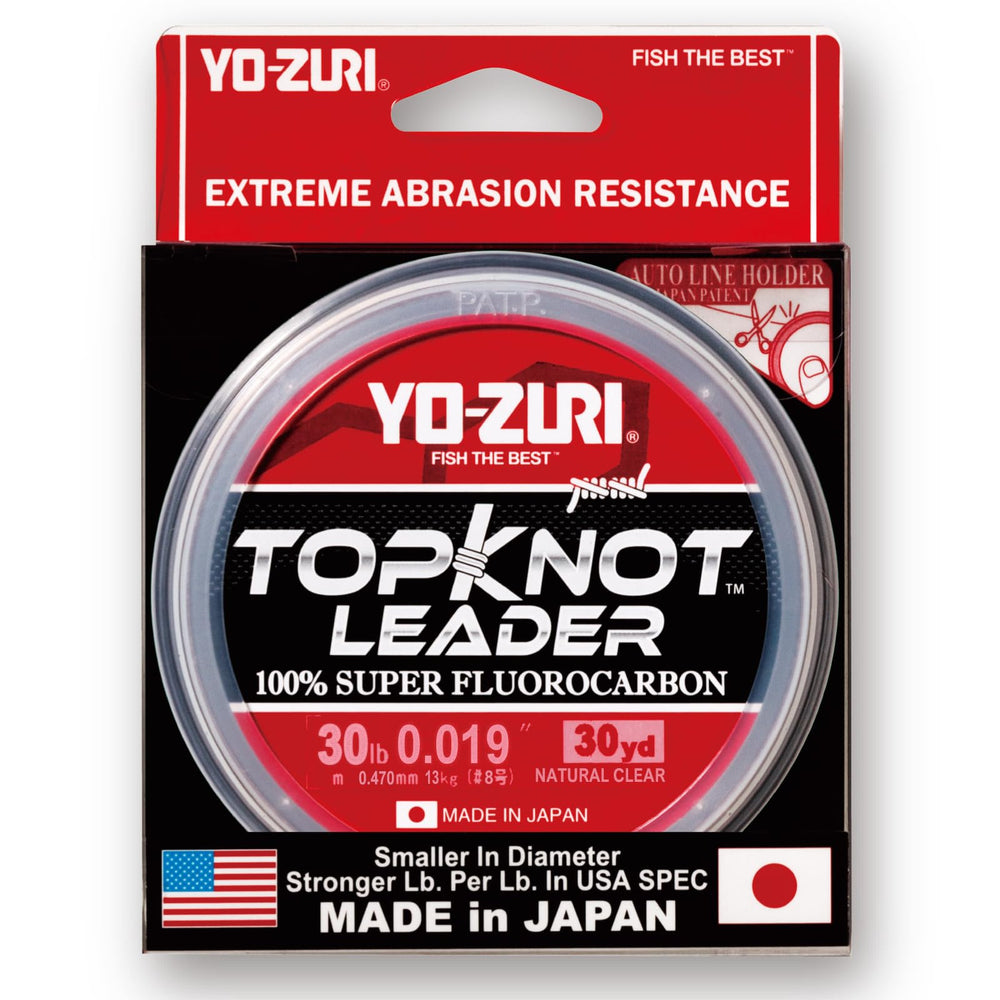 Duel Yo-Zuri Topknot 30yd sinking leader in natural clear for cleaner hits