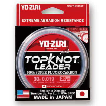Duel Yo-Zuri Topknot pink disappearing leader ready for stealthy pink lure setups.