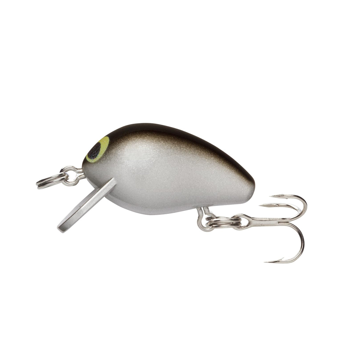 Duel Yo-Zuri Snap Beans lure in silver-black finish, ideal for freshwater panfish.