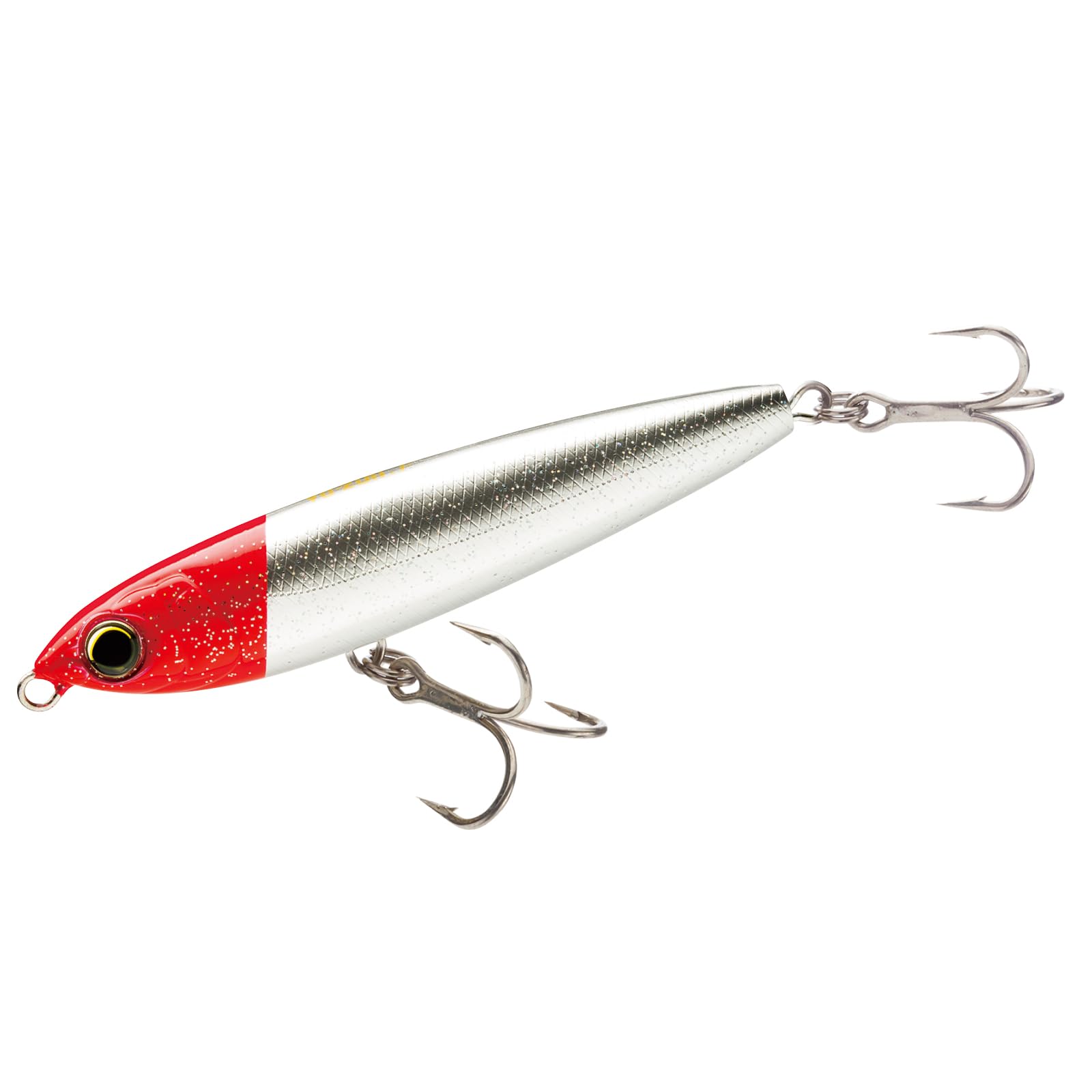 Duel Yo-Zuri R1153-RH Hydro Pencil Red Head lure attracts big inshore fish with bold color.