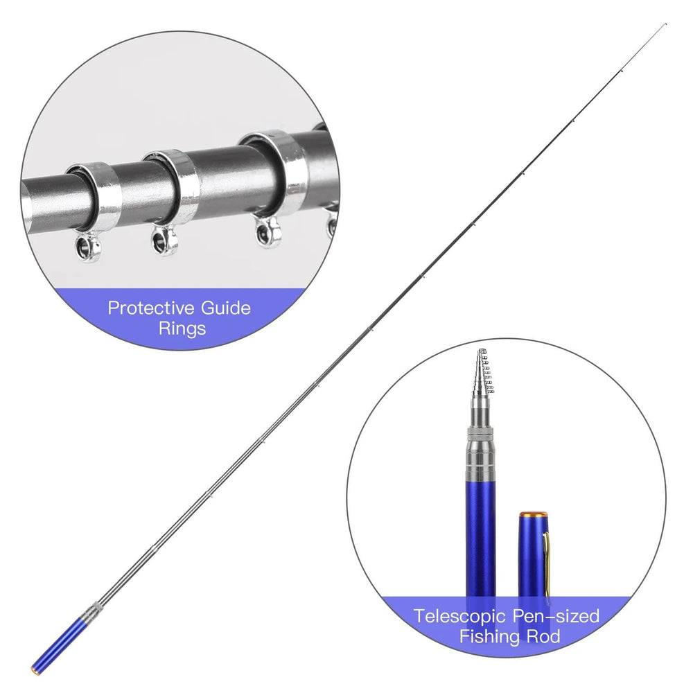 Duirubeo telescopic rod and reel, lightweight and easy to carry