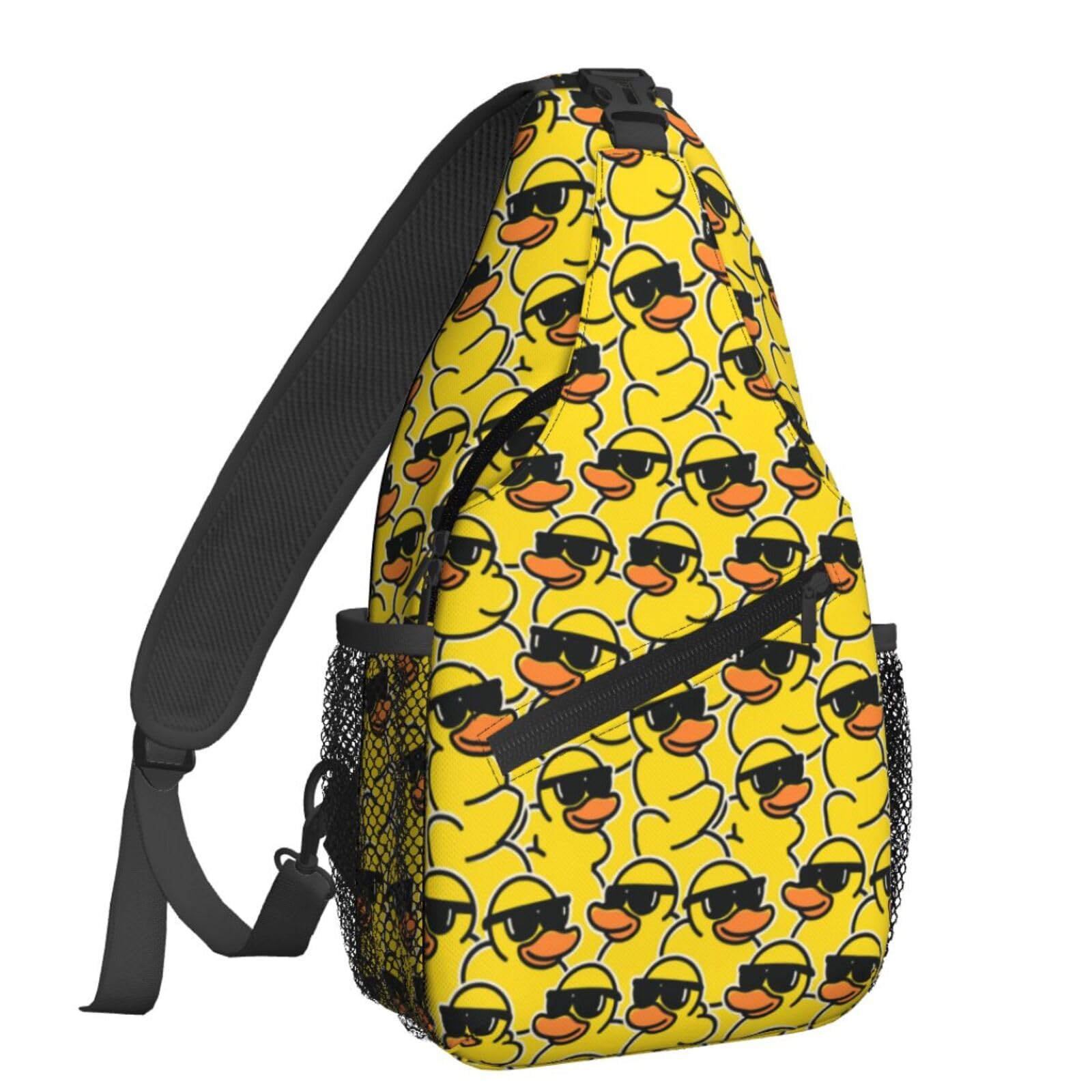 Dujiea crossbody backpack with yellow duck motif, ideal for daily urban carry.