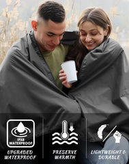 DUKUSEEK blanket laid on a beach/picnic scene for versatile outdoor use