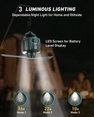 DUKUSEEK brushless motor delivers strong airflow with quiet tent operation