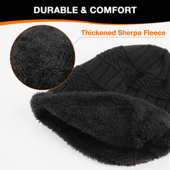 DUKUSEEK heated beanie worn on head during winter for reliable warmth
